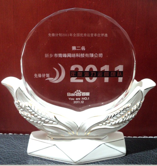 熱烈祝賀我公司榮獲2011先鋒計劃年度潛力運營(yíng)團隊獎
